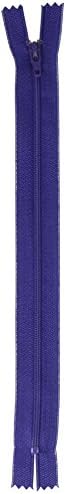 Палто: Конци и ципове F7222-314A Универсален Пластмасов цип, 22 инча, Тъмно лилаво