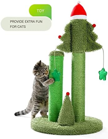 WYFDP Котешки Дърво Котешка кула с Когтеточкой от Сезал за Домашни Котки Cat Condo Кити Play Hous (Цвят: Зелен, размер: One