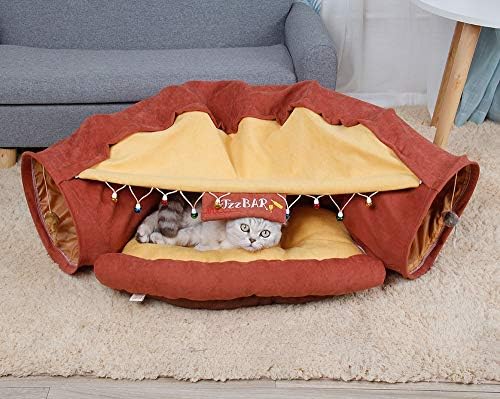 MYIDEA Сгъваем Тунел за котки фън тръби Toys - Забавни Тунели за домашни любимци, Котки, Зайци (в Тунела за котки, Бар)