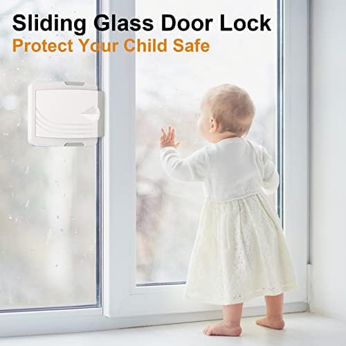 4 Опаковки детска ключалка за плъзгащи стъклени врати, защитни алуминиева дограма, брави ZRFCCXE за плъзгащи