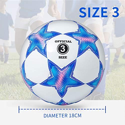 Футболна топка Runleaps 3 размера за деца, Играчки-Топки със Звездна Фигура, Футболни Топки Официален Размер за тренировки,
