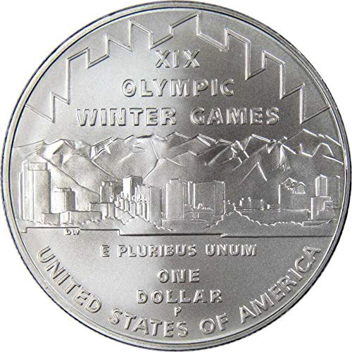 2002 P Зимата Незабравим Сребърен Долар в Солт Лейк Сити BU - Скъпоценен Камък Монетния двор на САЩ Диамант Без Лечение -
