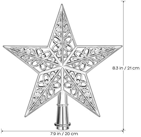 Cabilock 2 бр. Выдолбленный Topper за Коледната елха във формата на Звезда, Върхът на Коледната Елха, Сверкающая Звезда, Висящи