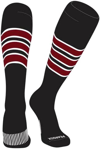 Шарени безрецептурные чорапи за бейзбол, софтбол, футбол КРУША СОКС (C) Черен, Бял, Кардинал