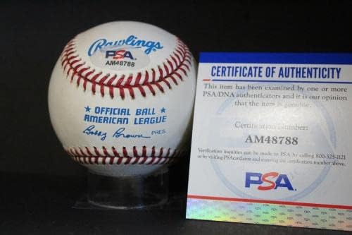 Бейзболен автограф с автограф на Кен Харрельсона (Hawk) Auto PSA/DNA AM48788 - Бейзболни топки с автографи