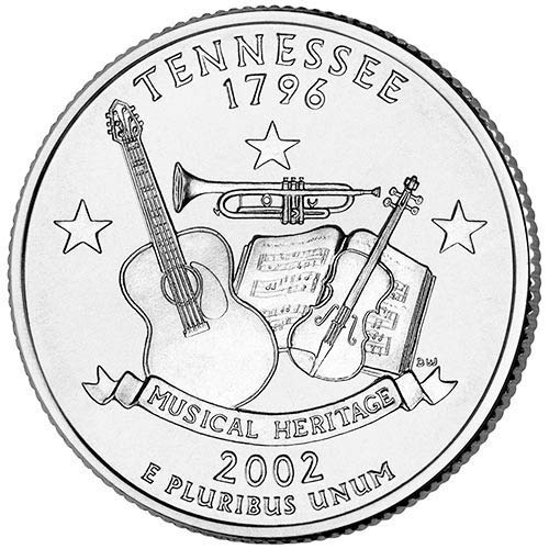 2002 D BU Избор тримесечие на щата Тенеси, Без да се позовават на Монетния двор на САЩ