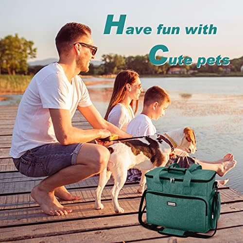 Пътна чанта за кучета BAGLHER, Одобрен Авиокомпания Органайзер за домашни любимци с Многофункционални джобове,