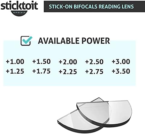 StickToIt Поставили в бифокальным лещи, превръща всички слънчеви очила в бифокални, за многократна употреба, лепило,