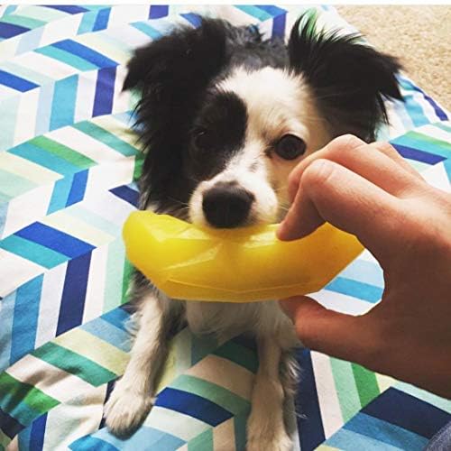 Играчка за кучета Spunky си кученце с банан десерт | Напълнете я полезни деликатеси за решаване на сложни задачи