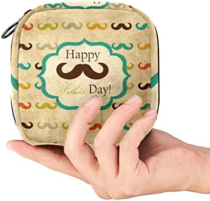 Чанта За Съхранение на Хигиенни Кърпички за Деня на Бащата с Мустаци, Чанта за Менструални Тампони, Преносим Чанта