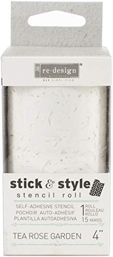 Ролка Шаблон Prima Marketing Redesign Stick & Style 4 X15yd-Чай, Градина Чаени рози