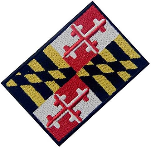 Флаг на щата Мериленд, Бродирана Нашивка MD, Желязо /Шият Емблема