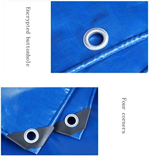 350 г / м2 Външни платно листове ултра силна синя водоустойчива трайно покритие от tarps с проушинами (5 м X 8 м) (Дължина: