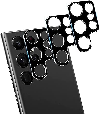 WRJ [3 опаковки] Защитно фолио за обектива на камерата на Samsung Galaxy S23 Ultra 5G, ултра Прозрачно закалено стъкло със