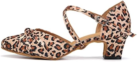 AOQUNFS/ Дамски Обувки За Балните Латино Танци, Обувки за Салса Със затворени пръсти на 1920-те години, Обувки за