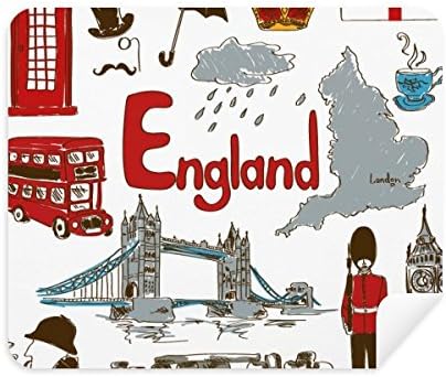 Английски Пейзаж Животни Националния Флаг Плат За Почистване на Екрана за Пречистване на 2 елемента Замшевой Тъкан