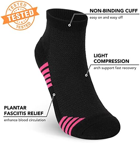 5 Чифта Медни Компрессионных Чорапи за жени и Мъже - Чорапи за бягане при Подошвенном фасциите Глезена с Поддръжка на Свода на