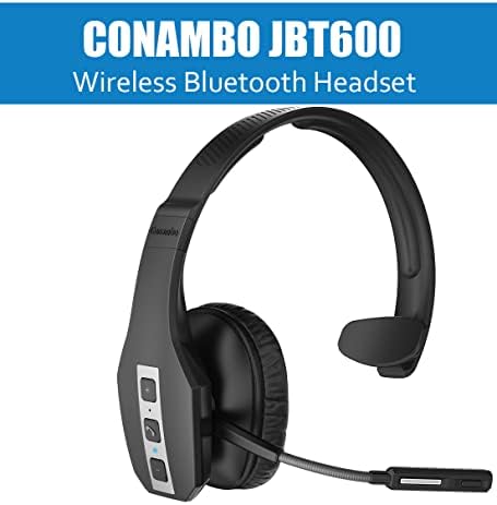Bluetooth Слушалка за шофьори на камиони V5.1, CVC8.0 с три микрофона с Шумопотискане и 35 часа на микрофона в режим