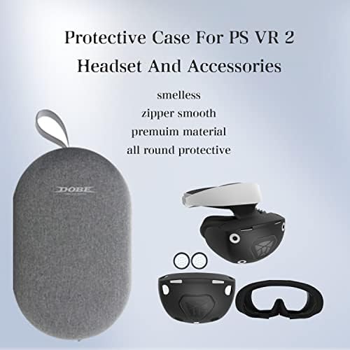 Комплект аксесоари за виртуална слушалки 2 в 1 PS VR 2, с каска, напълно закрывающимся силиконов калъф и защитен калъф