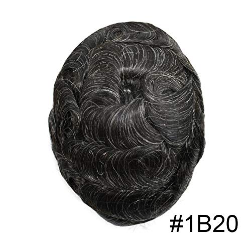 Мъжка перука от конфедерация дантелен на предните коса, европейският перука От човешка Коса За мъже, отбеленный