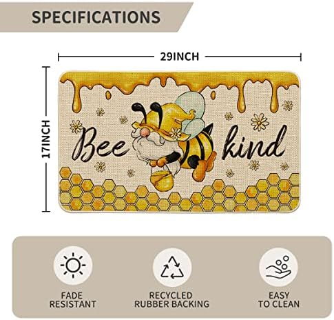 Artoid Mode Gnome Honeycombb Honey Bee Вид на Летния Подложка, Сезонни Пролетния Празничен Нископрофилен Мат
