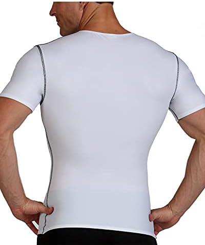 Insta Slim ISPRO За Отслабване, Компресиране Мускулна Тениска с V-Образно деколте, Коригиращото Бельо, Риза