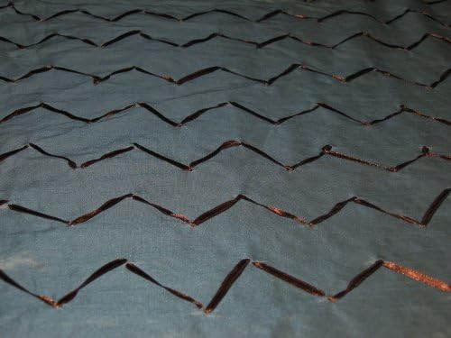 Тъкане от Изкуствена коприна лента Kasmir-Начало декор /Покривка-3,5 ярд Синьо/Брон