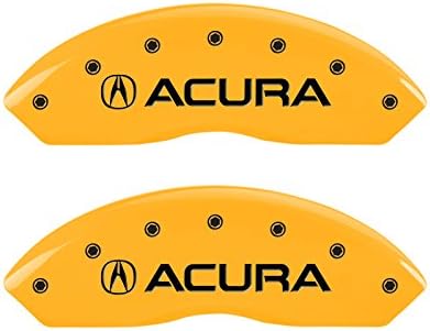 Капачки на челюстите MGP 39016STSXYL, комплект от 4-те (Предната част с жълт надпис: задна част с надпис Acura: черни