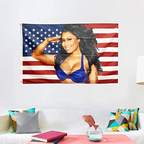 Закупуване на стока Флаг Nic-ки Min-aj, Американски Флаг Nicki Min-aj 3x5 метра Знамена на САЩ за Фаянс, Спалня,