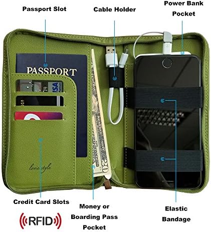 Притежател на паспорт за зареждане на телефона - Пътен чантата с подвижна захранване на побира пари, карти, мобилен