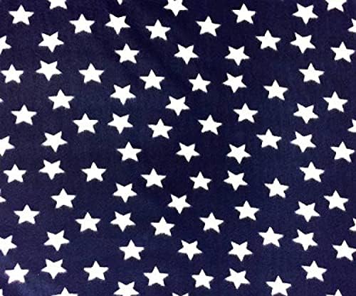 Pico Textiles Американски Шарени Звезди В тъмно синьо, Руното тъкан - 15 Ярда В стил Болт PT495