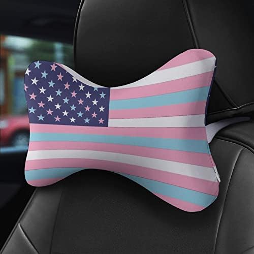 Автомобилната въздушна Възглавница за врата с флага на САЩ за Транссексуални, 2 броя, Удобна Автоматична Възглавница
