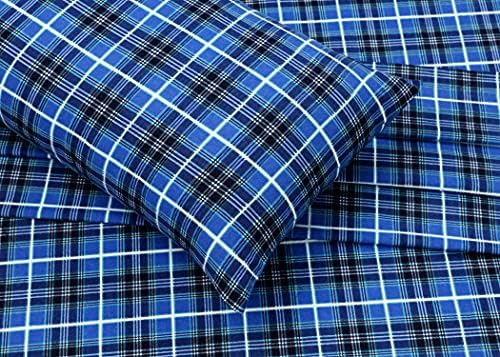 Фланелен кърпи RUVANTI Queen Size - Комплекти фланелевых чаршаф от памук с пискюл - Дълбоки джобове 16 инча