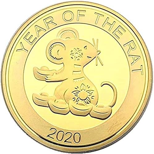 2020 Година Генгзи Зодиакални Годината на Плъха Животно Златни Възпоменателни Монети за Домашен интериор на Офис
