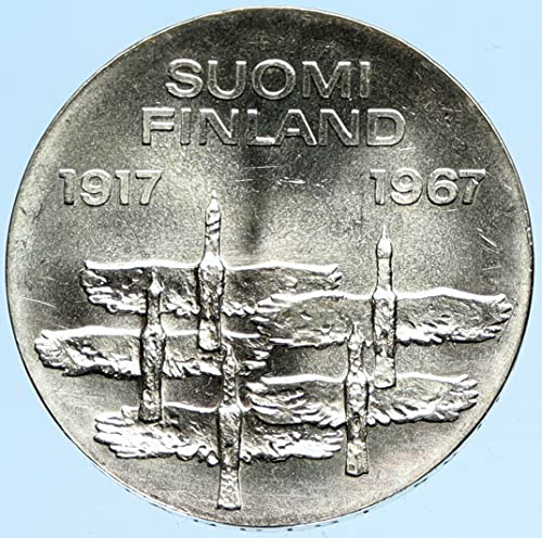 1967 FI 1967 Полет на гъски, Финландия 50Y Independence VINTAG 10 Markkaa Добър несертифицированный