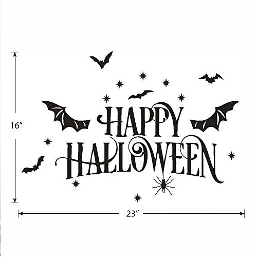 Стикер на врата / стена / прозорец Happy Halloween -Етикети Happy Halloween с Инхалатор мишки, Паяци и Звездите (16
