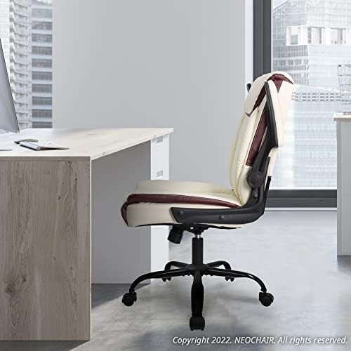 СТОЛ NEO Офис Стол с Регулируема Работно Стол Със Средна облегалка Изпълнителен маса на Удобен стол от изкуствена кожа Ергономичен