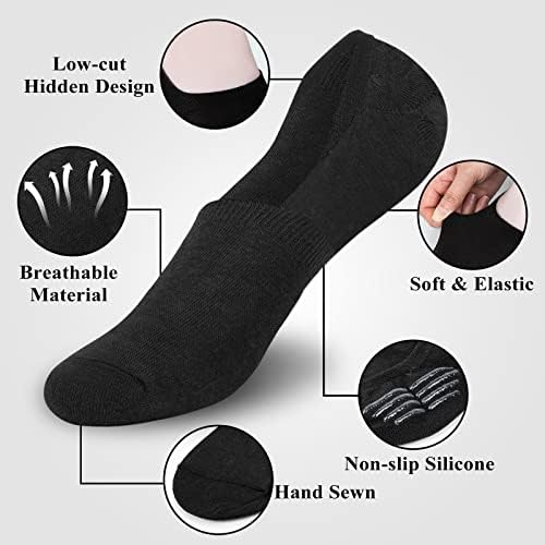 Chalier, 10 Чифта Мъжки Чорапи No Show, Ежедневни Невидими Памучни Чорапи с Дълбоко Деколте и Квалификация, Мъжки Чорапи