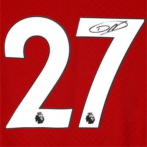 Въведете Дарвин Нунес ФК Ливърпул С Автограф 2022-23 Автентична Червена Фланелка Найк Authentic - Футболни фланелки с