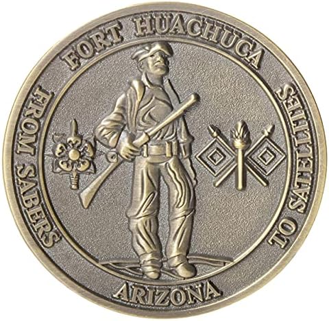 Монета на Повикване Армия на Съединените Щати Форт Уачука, Аризона, и Синьо Кадифе Кутия за показване