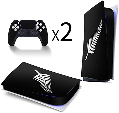 Стикер от кожата папрат маорите от Нова Зеландия, дело за PS5 Digital Edition, стикери за конзола и контролер PS5, устойчиви