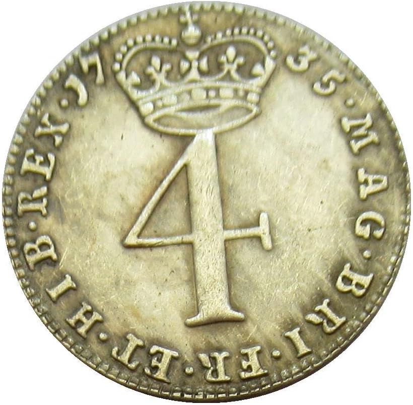 Британска Възпоменателна Монета в 4 пенса 1735, 1740 г., Копие от Чуждестранна Възпоменателни монети