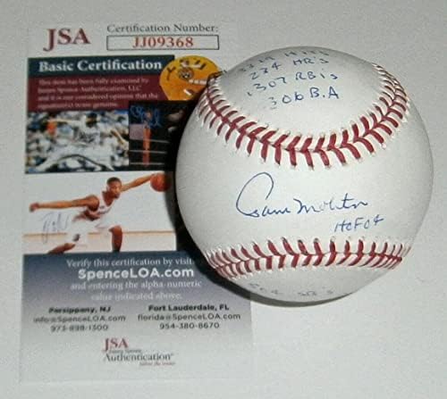 ПИВОВАРИТЕ Пол Молитор подписа бейзболен рейтинг w / 10 Insc JSA COA AUTO С Автограф - Бейзболни топки с автографи