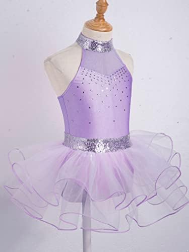YUUMIN/Блестящо Трика За Момичета, Балетное Рокля-Пакет от Окото на Материал За Каране На Кънки На лед, Детска