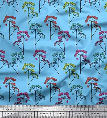 Памучен трикотажная плат Soimoi с флорални художествен принтом в плат с ширина 58 см