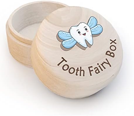 Скоростна Феята на Зъбките Azbuk за момчета и момичета, Дървена Кутия с Крыльчатым Зъбите и 3D Зъб, За Съхранение
