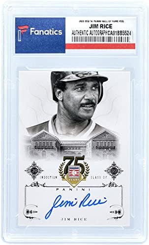Търговската картичка Джим Райс Бостън Ред Сокс с автограф на Панини в Залата на славата на 2014 №35 - Бейзболни