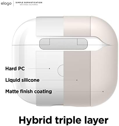 калъф elago Liquid Hybrid е Съвместим с калъф AirPods 3-то поколение - е Съвместим с калъф AirPods 3, Трехслойная