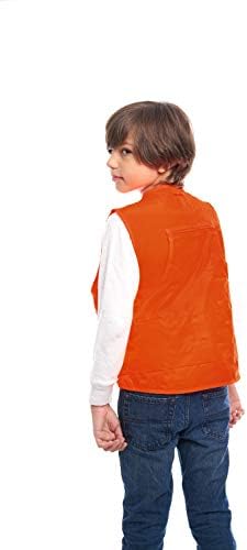 Детски Оранжево Защитна Жилетка За Челен товарач TrailCrest С Джобове Повишена Видимост - Инженери-строители