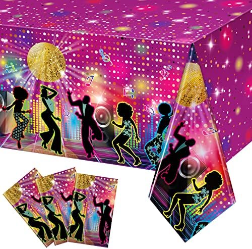 Пластмасова Покривка за партито в стил диско Moukeren 70-те години, Покритие за празнична маса, аксесоари за